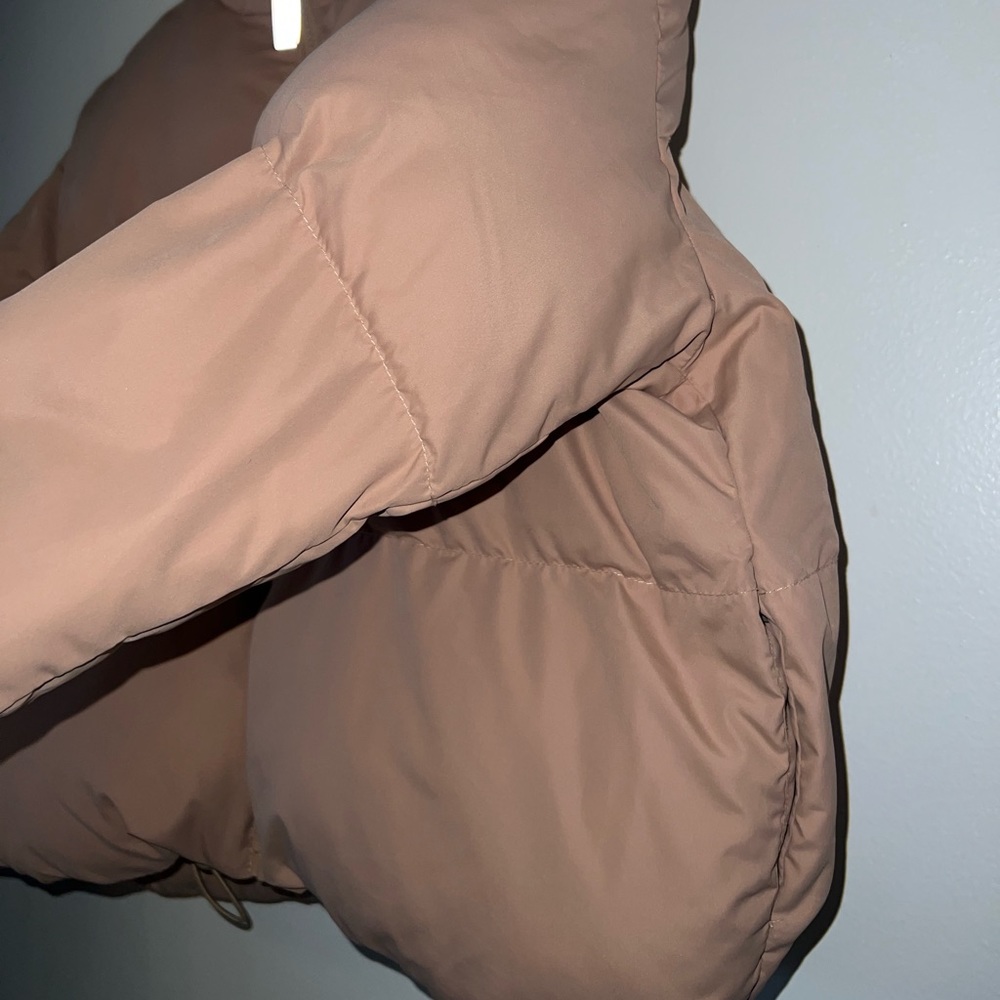 Fabletics Wander Cropped Puffer In Desert - Picture 5 of 8